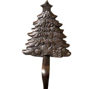 Vintage Metal Christmas Tree Stocking Holder Hanger